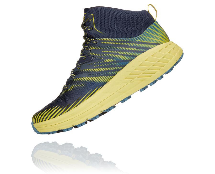 Zapatillas Trail Hoka One One Hombre - Speedgoat Mid Gore-Tex 2 - Azul Marino - VSP396740